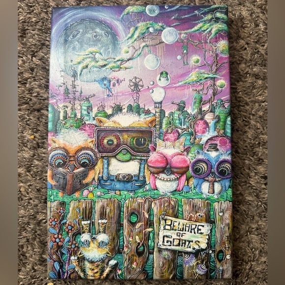 Colorful Fantasy owl graffiti Art Canvas - Picture 1 of 1